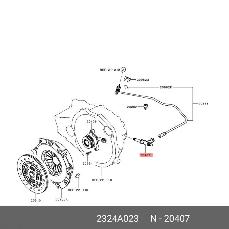 G7NA Clutch Line Connection for Select Car Model Replace 2324A023 2324A096 Clutch Release Concentric Cylinder Adapter