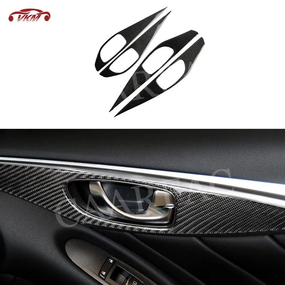 

Carbon Fiber Car Accessorise Interior Four-piece Door Handle Panel For Infiniti Q50 Q60 LHD And RHD 2014-2020