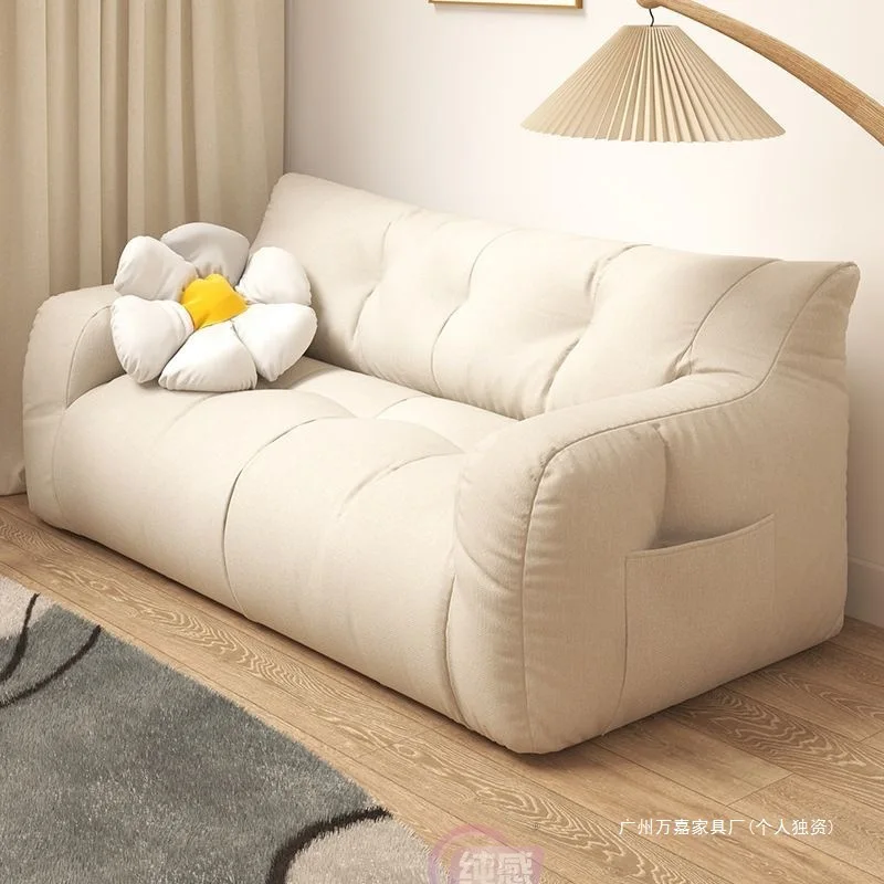 

Single fabric small sofa double small apartment rental bedroom tatami balcony lying down Internet celebrity lazy sand