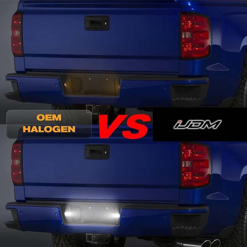 ل تشيفي سيلفرادو 2014-2022/جي إم سي سييرا 2015-2021 كولورادو 2 قطعة LED رقم ترخيص السيارة لوحة ضوء رقم لوحة مصباح استبدال #6