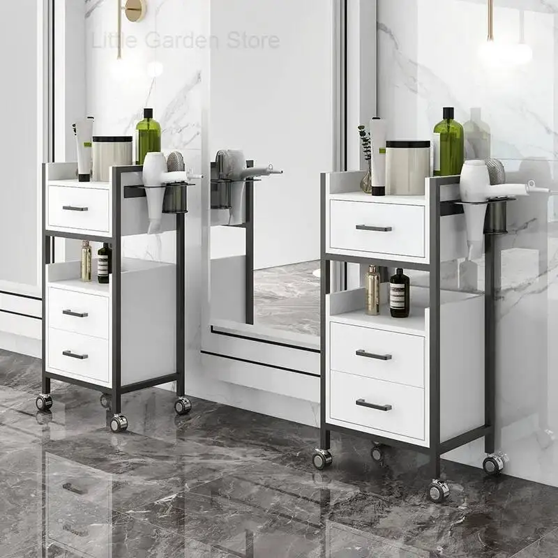 

Beauty Professional Portable Salon White Rolling Trolley Salon Trolley Storage Drawers Carro Peluqueria Salon Furniture MQ50TC