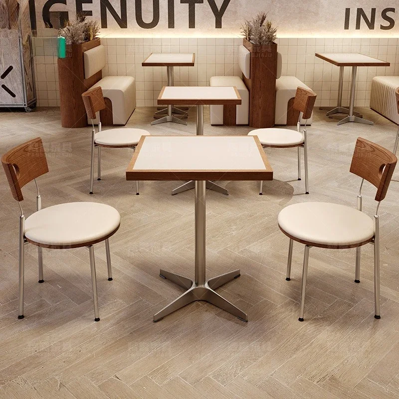 Korean light food simple food shop table and chair cafe dessert shop modern simple dining table and chair