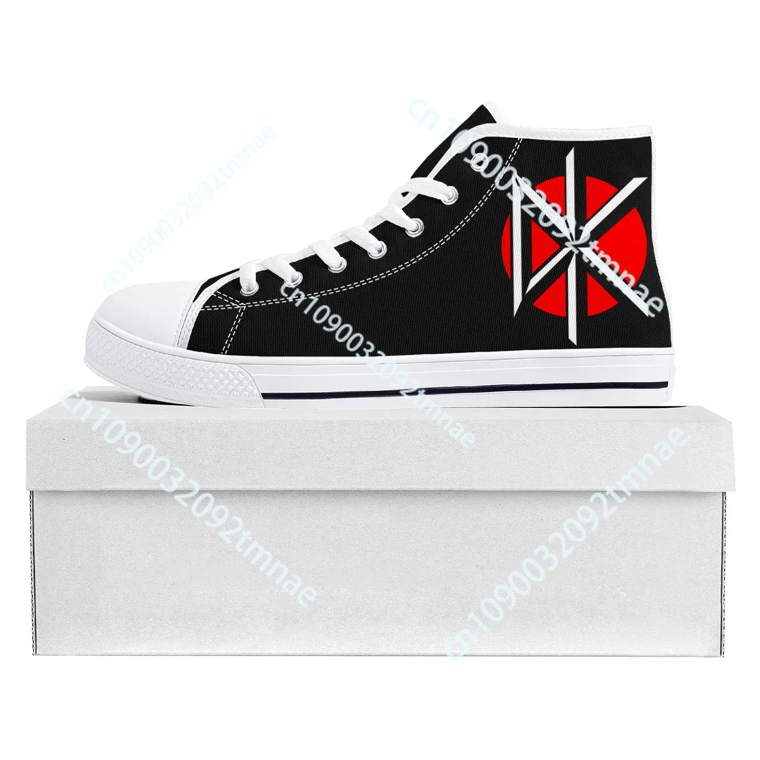 

Dead Rock Band Kennedys High Top High Quality Sneakers Mens Womens Teenager Custom Sneaker Casual Couple Shoes Custom Shoe White