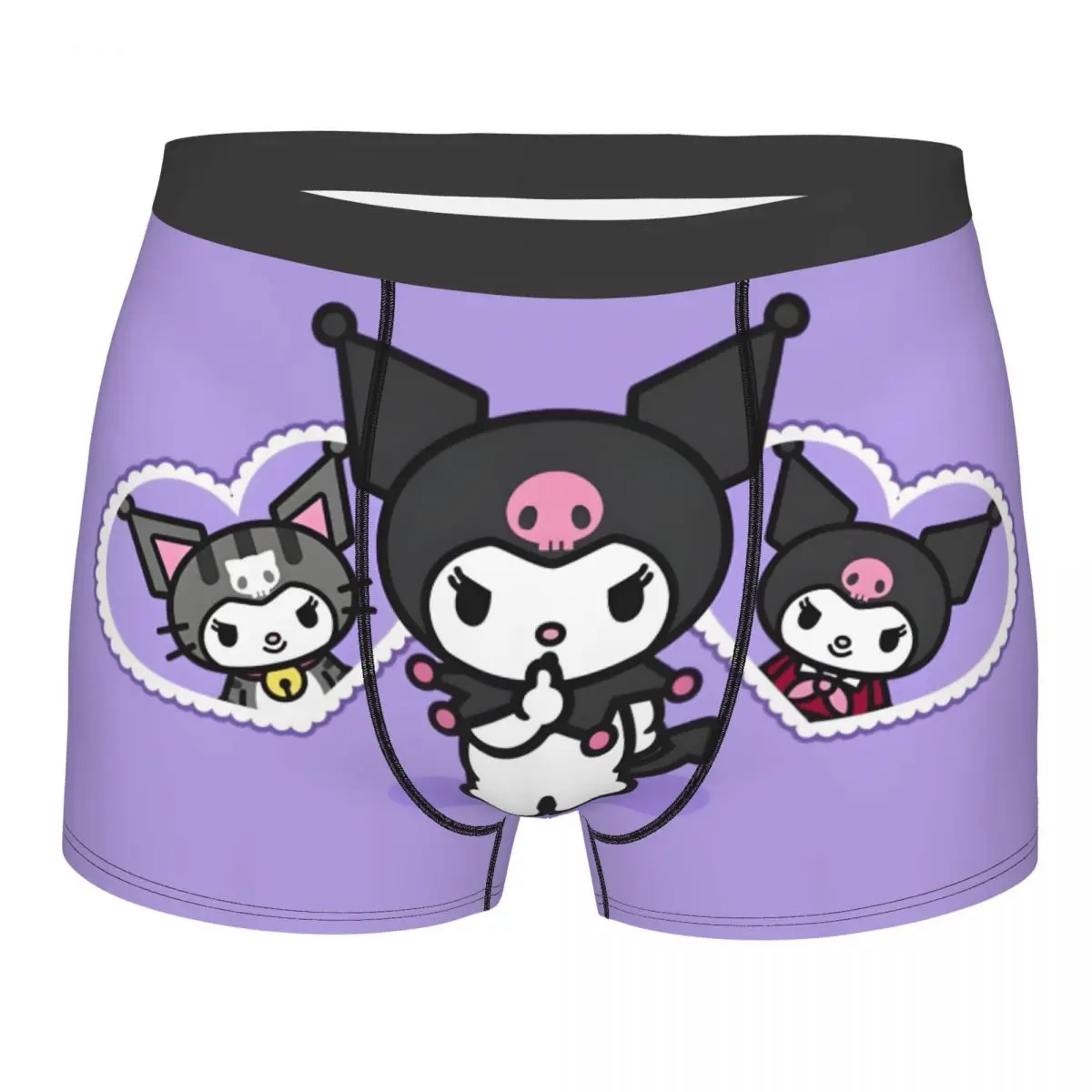 

Custom Novelty Sanrio Anime Kuromi Boxers Shorts Panties Male Underpants Breathable Briefs Underwear