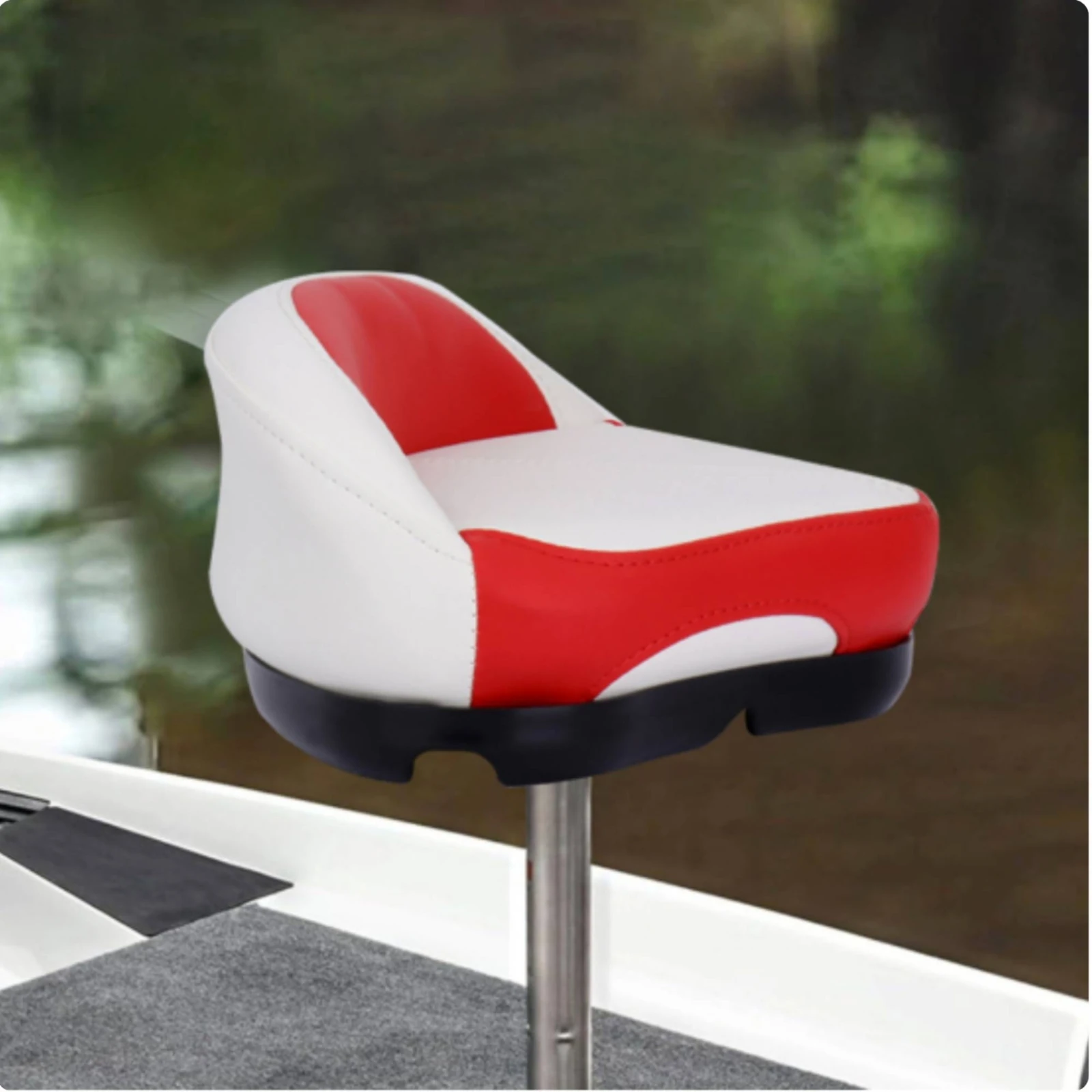 Fishing Boat Seat Padded Comfort Boat Fishing Seat Watercraft Seating Stitched Panels Molded Base