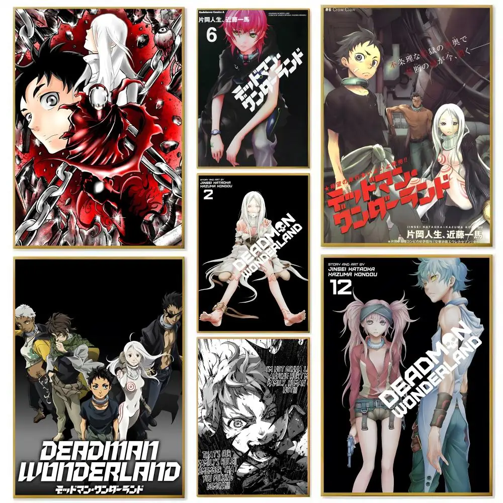 Póster de anime de D-DEADMAN W-WONDERLAND, papel impreso para el hogar, sala de estar, dormitorio, entrada, Bar, cafetería, decoración de pintura artística