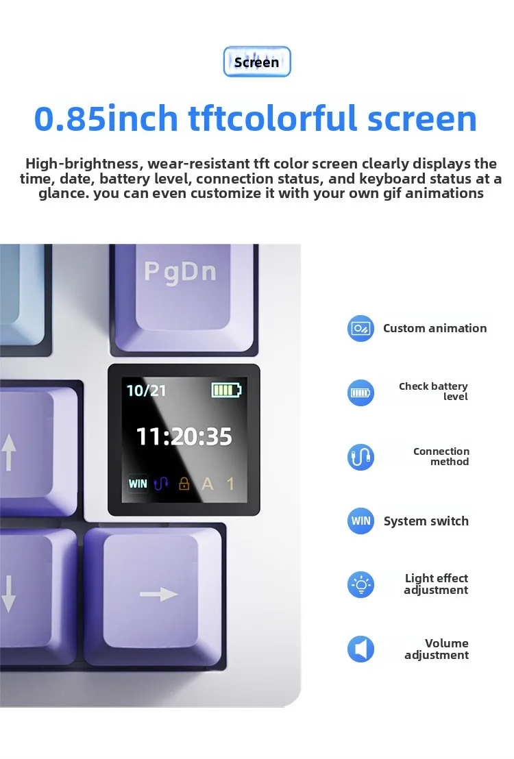 Ajazz AK820 Pro ワイヤレス Bluetooth トリモード ガスケット メカニカルキーボード 75%レイアウト ホットスワップ対応 ゲーミングキーボード
