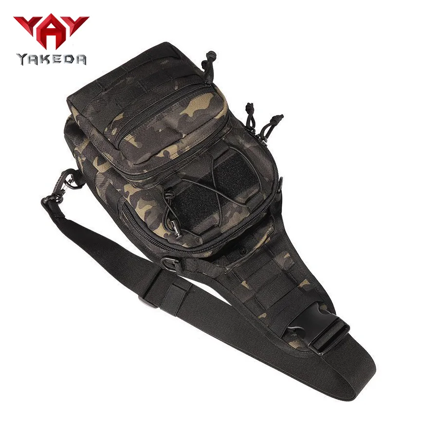 YAKEDA Bolsa de pecho táctica camuflaje cruzada diagonal compacta - imagen 2