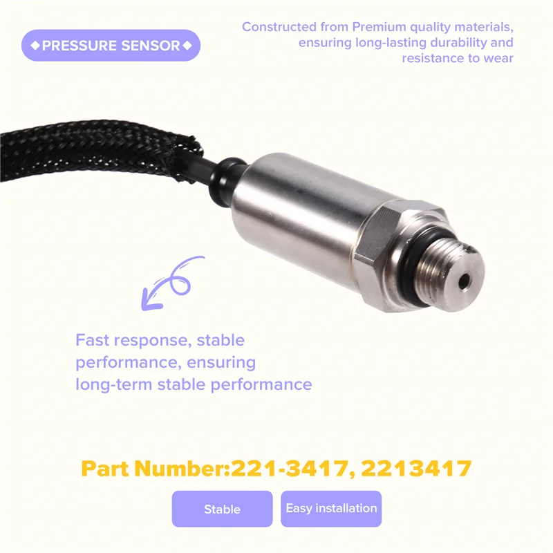 مستشعر ضغط الزيت 221-3417، 2213417 يناسب حفارة CAT E525 E535C 772G 770G