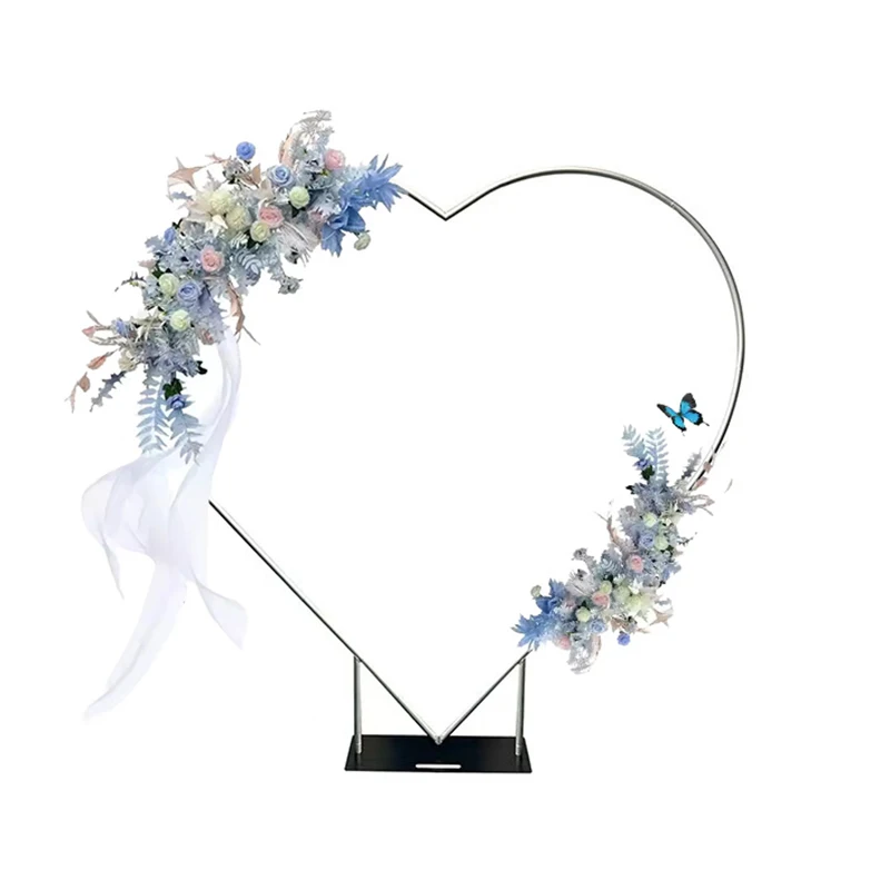 Portable Lightweight Aluminum Heart Arch Stand 6.5ft with Carrying Bag for Wedding Backdrop Baby Gifts Birthday Decorations