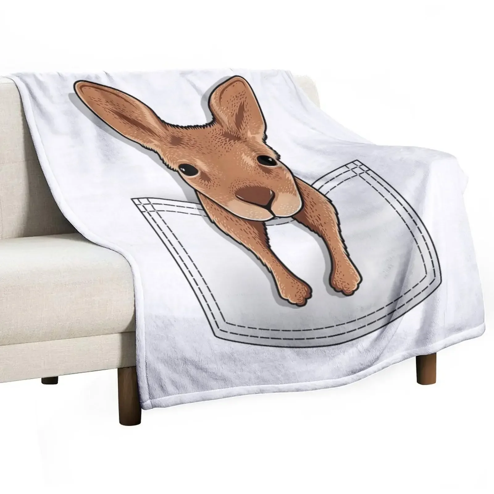 

Cute Wallaby Animal Throw Blanket Sofa Luxury St for winter Decorative Sofas Blankets