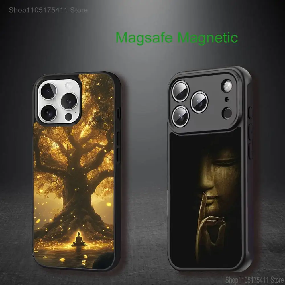 

Buddha Art Belief Pattern Phone Case For iPhone 17,16,15,14,13,12,11,Pro,Max,Plus,Mini,SE4,E Magnetic Magsafe Wireless Charging
