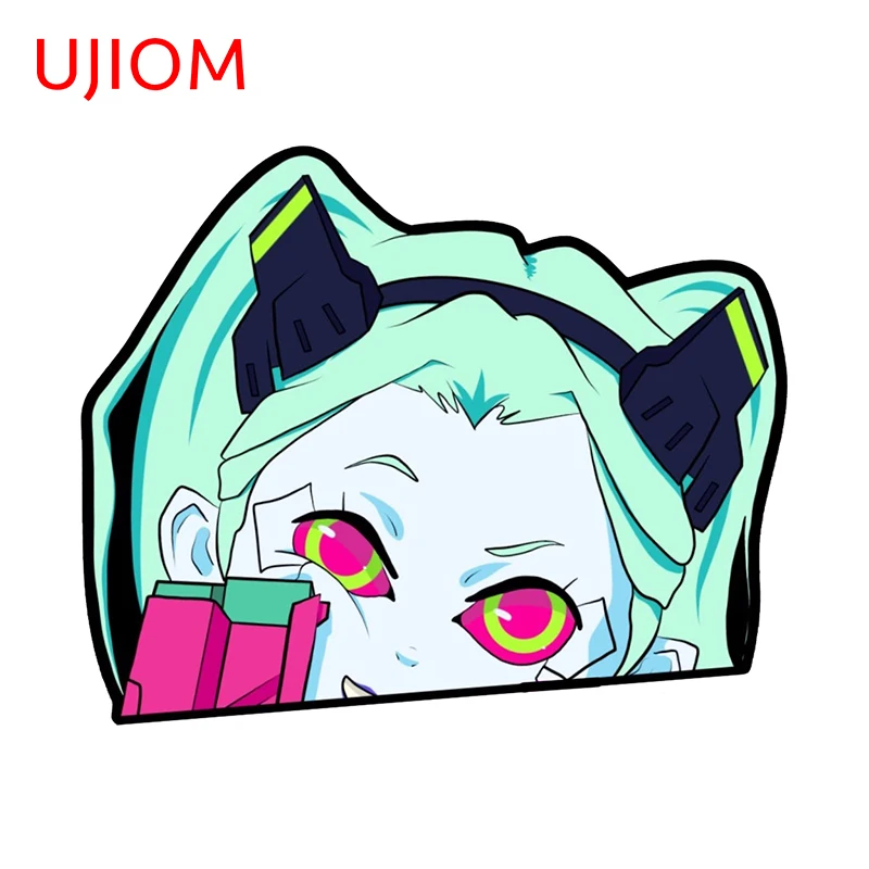 UJIOM Playful Rebecca Wall Sticker Peeker Cute Trendy Personality High Quality Picture Decal Creative Amusing Wallpapers