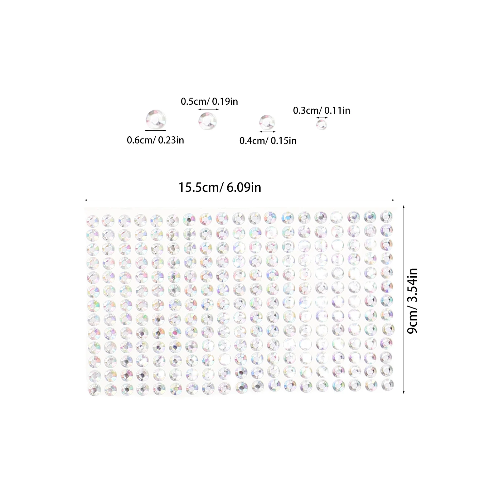 8 أوراق ملصقات حجر الراين للأطفال ذاتية اللصق من الأحجار الكريمة الأكريليكية لتزيين القصاصات اليدوية