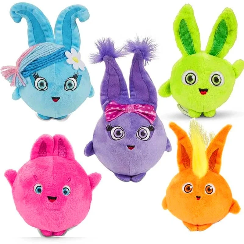 5Pcs/Lot Cute Sunny Bunnies Plush Toys Cartoon Solar Bunny Plushie Doll Stuffed Animals Kids For Baby Girls Kids Birthday Gifts