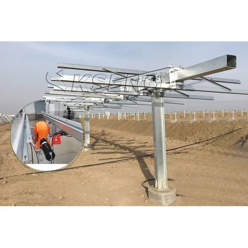 7MW China Manufacturers quality reasonable price Single Axis Solar Tracking Systems Solar Tracker Mounting Kit