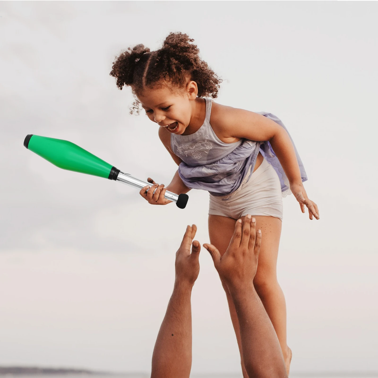 Ensemble de jeu toupie pour enfants, 3 pièces, bâtons de jonglage amusants en plein air, activité de jeu, idée cadeau de fête, couleur aléatoire