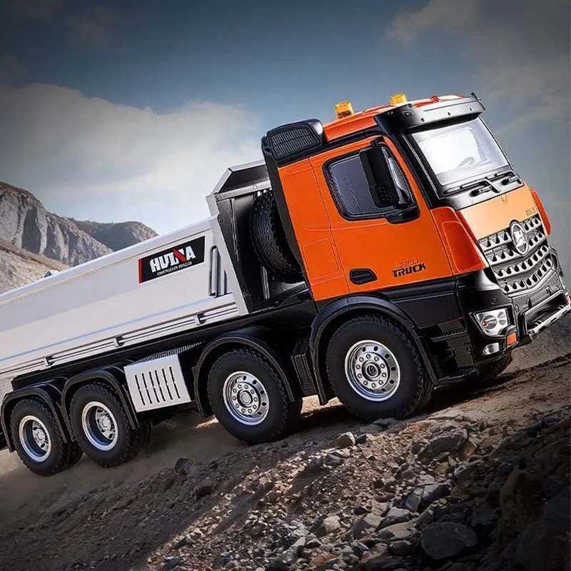 RC Truck 1536PRO 1:14 14CH Full Scale Remote Controlled Loading Dump Truck Modle Car Alloy Engineering Vehicle Dump Men Gift
