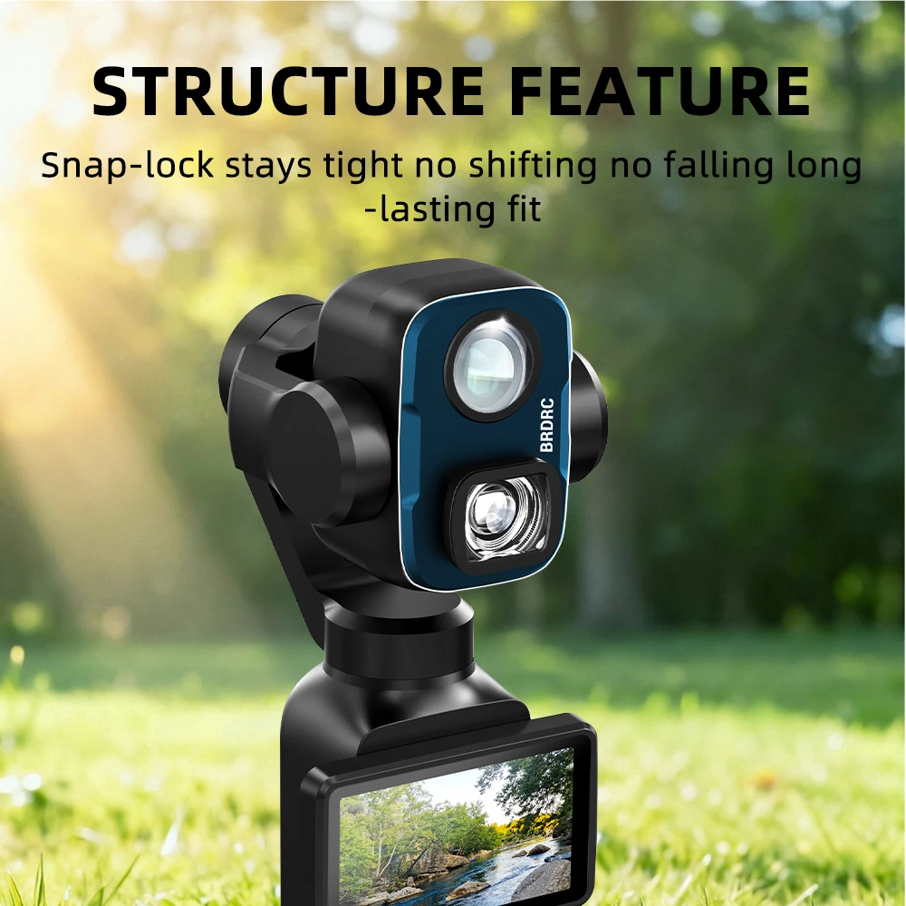 BRDRC Pocket 4P Magnetisches Weitwinkelobjektiv Kamera-Erweiterungsfilter für Weitwinkelfotografie für DJI Osmo Pocket 4P Zubehör – Detail 8