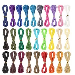 66Meters/lot 1mm Wax Thread Cotton Cord Wax Coated Strings for Braided Macrame Sewing Tools DIY Crafts Jewelry Bracelets Making