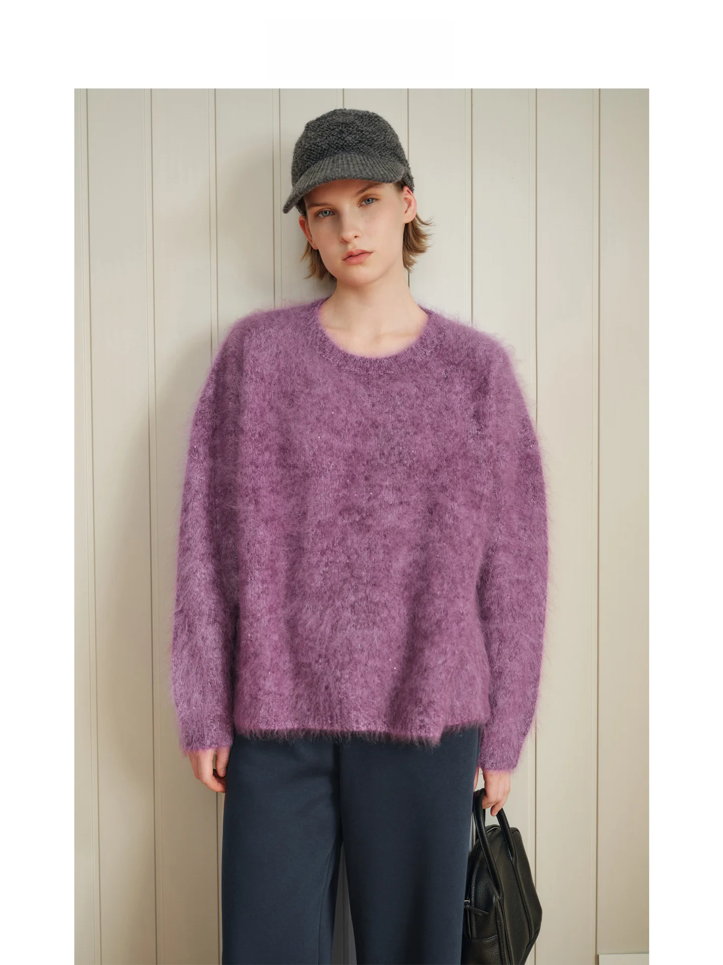 

Свитер Camere Mincollection, 6-слойная пряжа Fuzzy Feel, полный Camere, расшитый бисером, с цветочным узором, женский прямой крой, нейтральный, L...