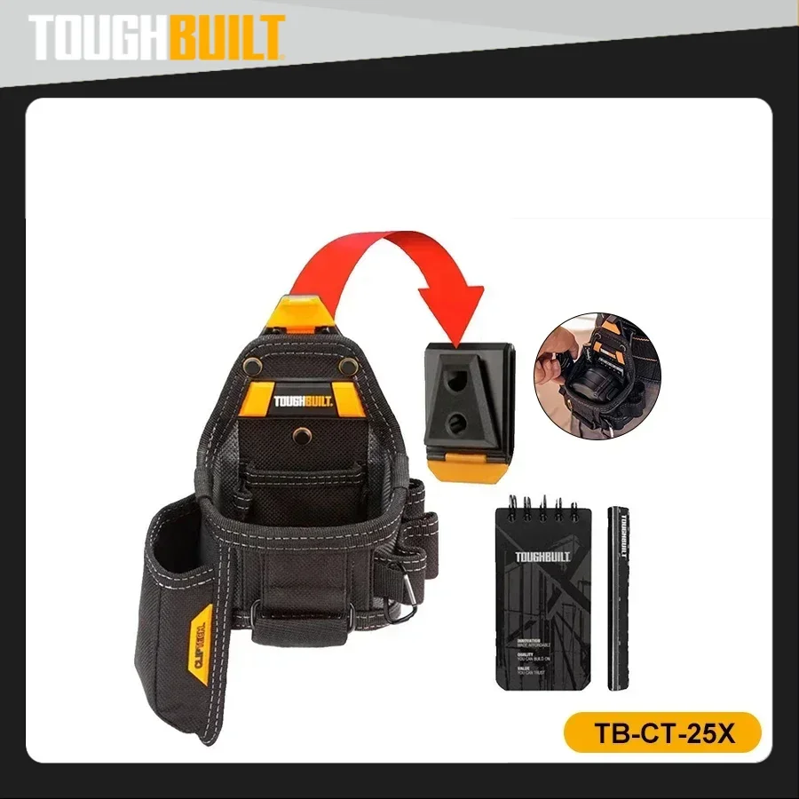 

TOUGHBUILT Tape Measure / Utility Knife Pouch + Notebook & Pencil Tool Belt Pouch Durable Power Tool Accessories TB-CT-25X