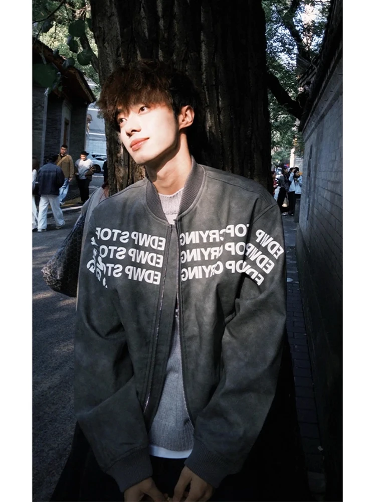 

Американская утепленная хлопковая бейсбольная куртка для мужчин, осенне-зимняя, с принтом, Cleanfit, Sli And Haome