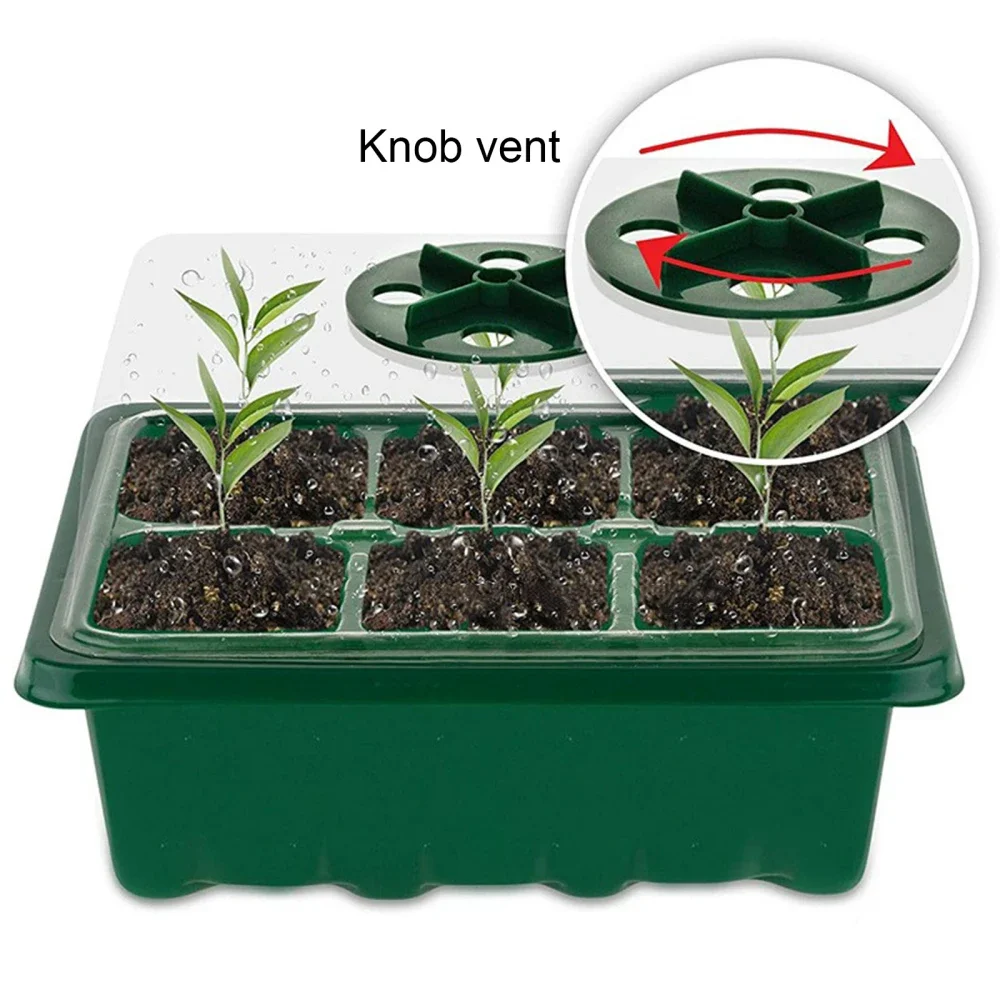 Mini Greenhouse Seedling Starter Trays Humidity Vented Domes for Vegetables Widely Use PP 19 X14 X 11cm Plant Nursery Pot