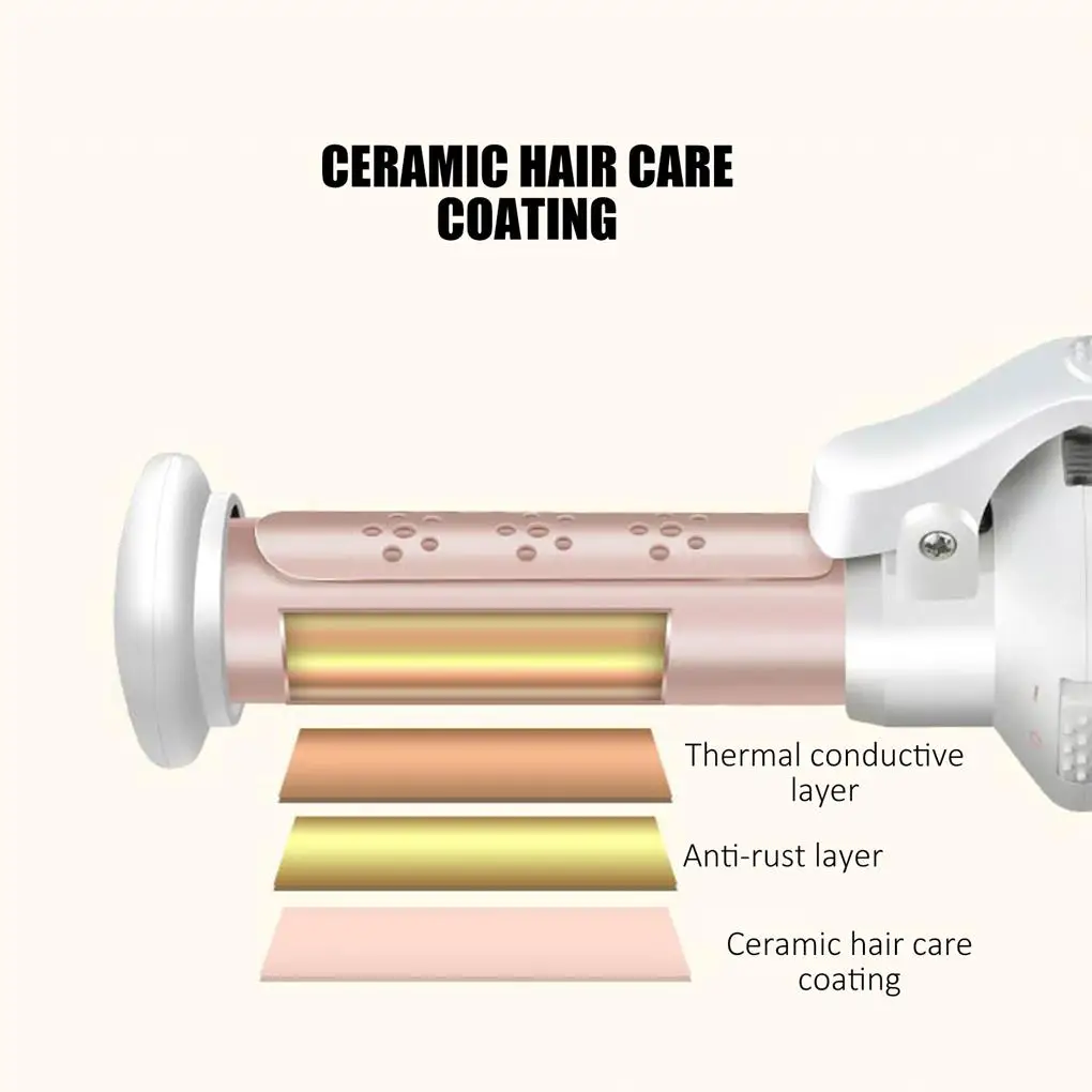 Curling sem fio aquecimento de cabelo ferro automático portátil estilo viagem cerâmica power bank máquina elegante