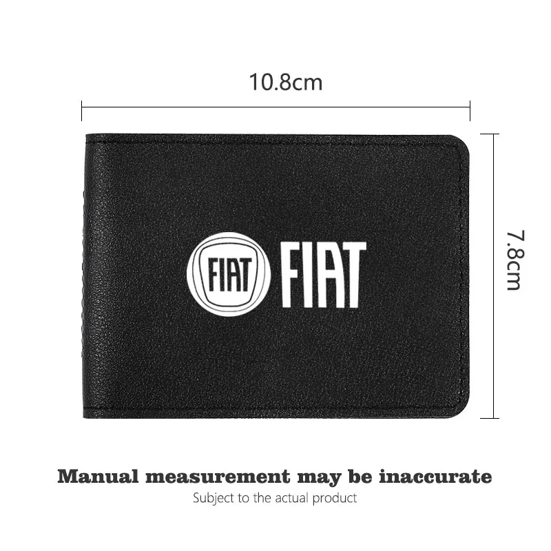 Ultra-thin Car Driver License Cover Credit Card Holder For Fiat Abarth 500 Tipo FR Punto Ducato Stilo Palio Bravo Pondo Viaggio