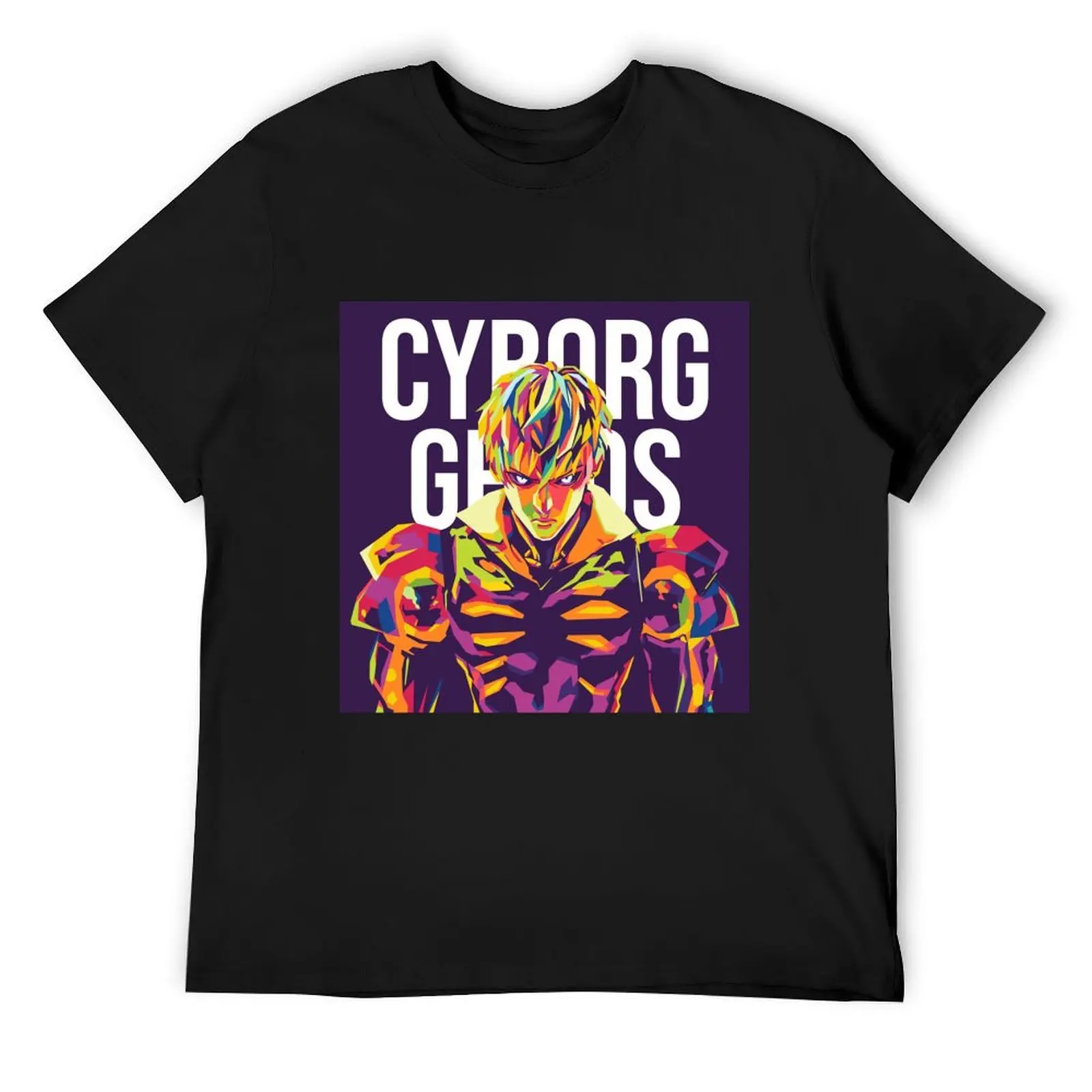 

cyborg genos one punch wpap T-Shirt quick drying vintage graphic tee animal prinfor boys summer tops clothing for men