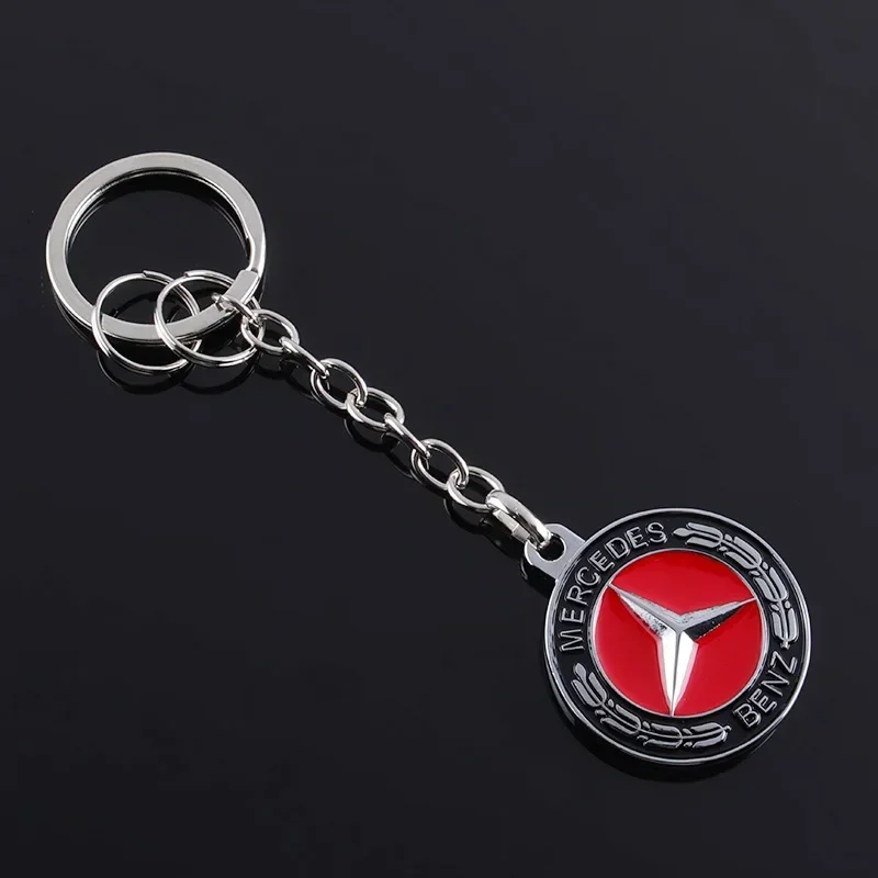 1pcs Metal Car Keychain Key Ring Key Holder Key Accessories for Mercedes Benz W210 W211 W124 W176 W203 W204 W212 CLA CLK GLA GLC