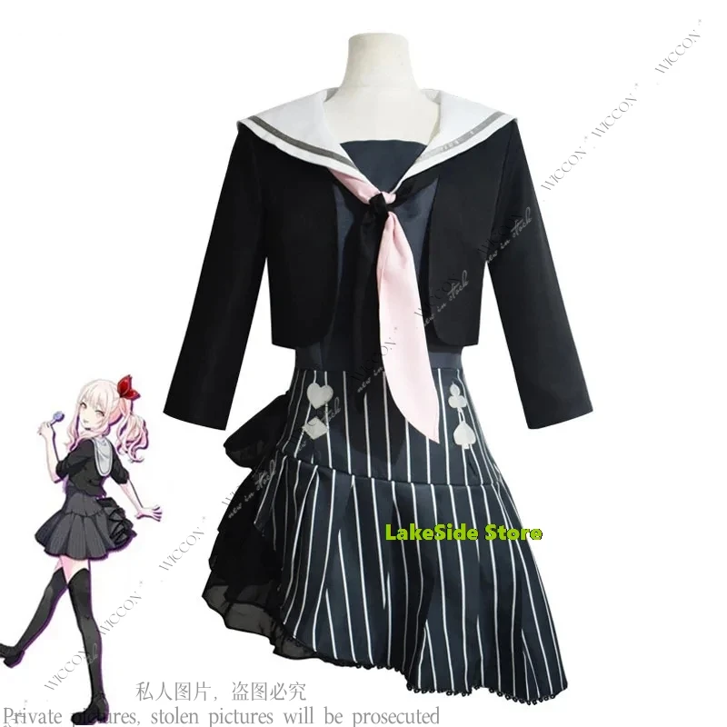 Akiyama Mizuki Cosplay Kostuum Project Sekai Kleurrijke Podium Amia Cosplay Pruik Halloween Carnaval Feest Outfit Voor Vrouwen