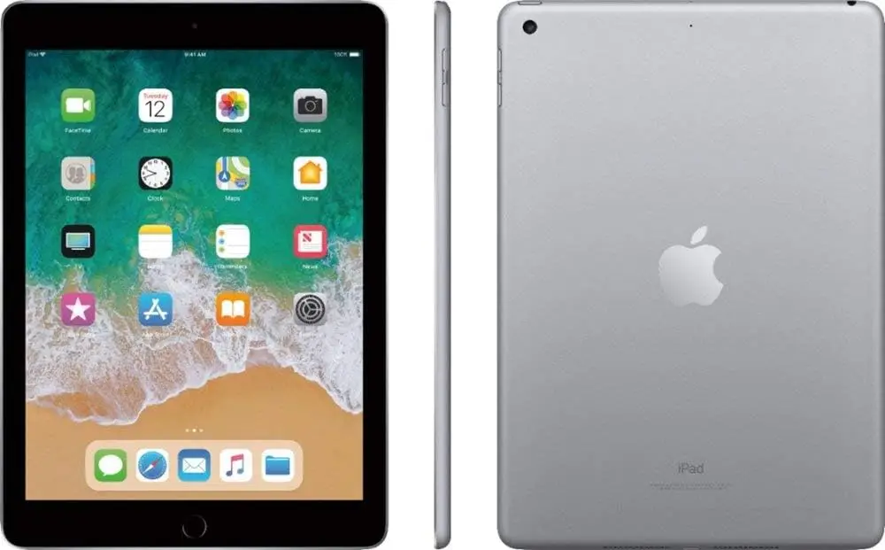 Apple iPad 5. Generation (Wi-Fi-Mobilfunk, 128GB) Raum grau (zertifiziert renoviert-guter Zustand)