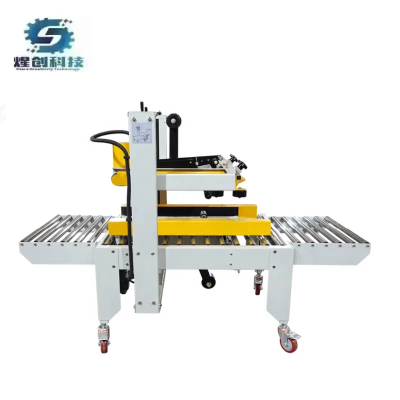 

Полуавтоматическая машина для запечатывания картонных коробок с верхним и боковым приводом (60-80 фунтов), ленточная упаковочная машина для коробок