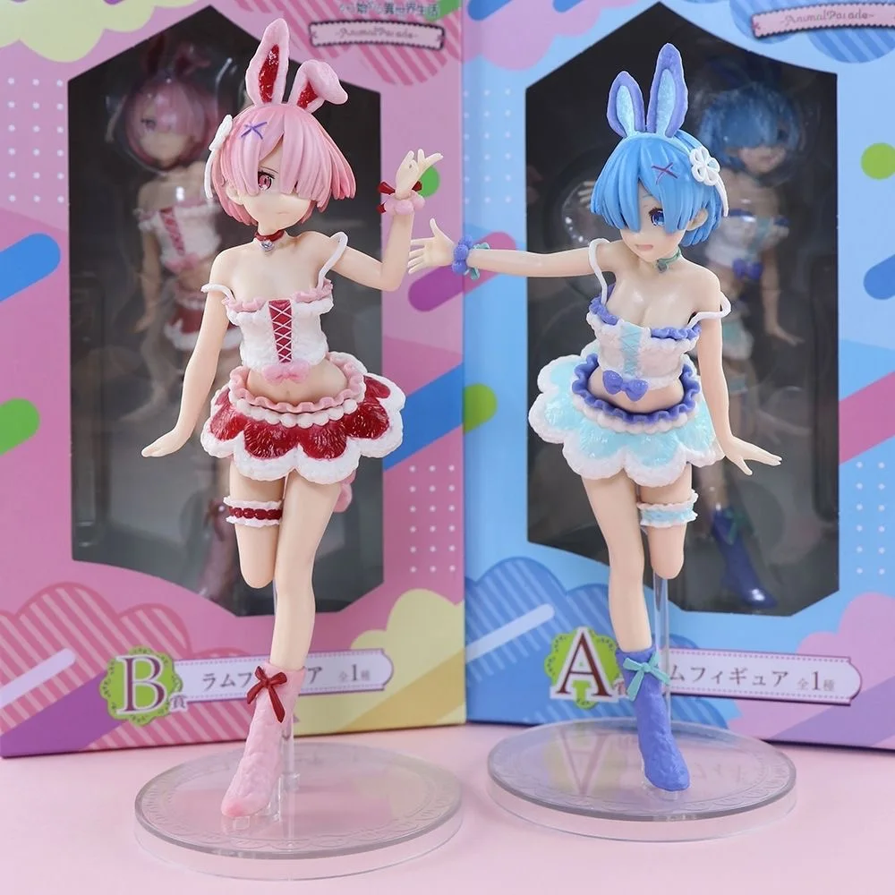 21CM Twin sisters Anime Figure  Rem Cute Figures Figurine Collectible Dolls Toys decoration box-packed Christmas present