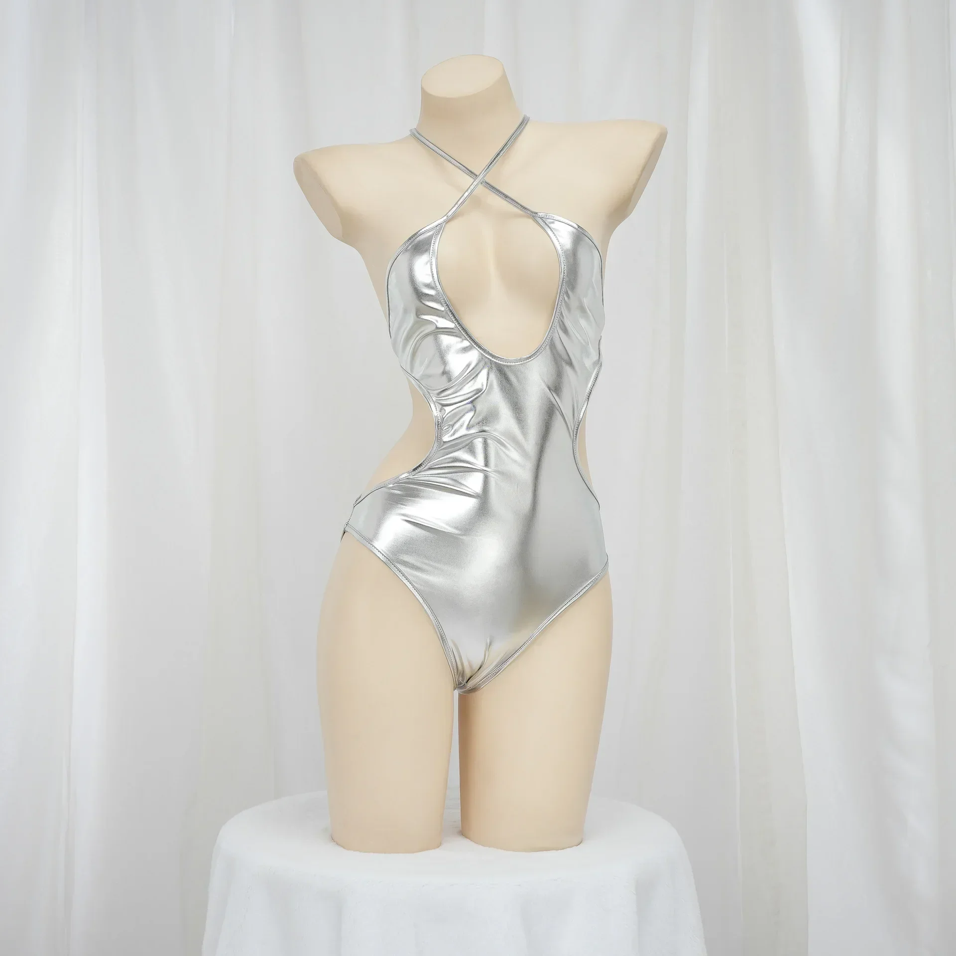 One Piece Swimsuit Sexy Halter Hollow Out Women Swimwear Female Monokini High Cut Bather Bathing Suit Swim Beachwear Bodysuit