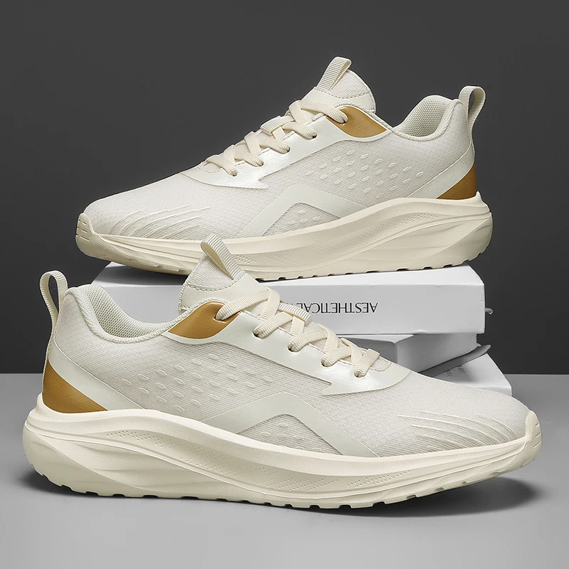 

Running Shoes Man Summer New Breathable Lightweight Outdoor Mesh Cushioning Wear-resistant Lace Up Tennis Sneakers for Men