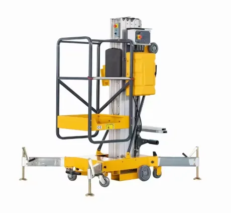 Customized Small And Convenient Aluminum Alloy Two-mast High-altitude Lifting Platform With Outriggers