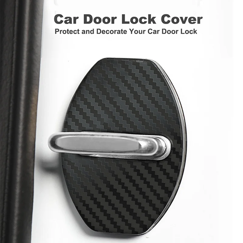 Stainless Steel Car Door Lock Cover Protective Case Sticker For Porsche Macan Cayenne Panamera Boxster Cayman Auto Accessories