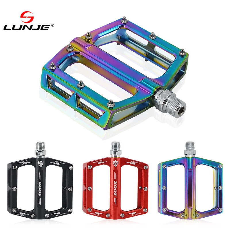 

LUNJE Pedal Clip MTB Bicycle Bike Pedals Aluminum Alloy For Full CNC Mountain BMX Road Cycling Accessories