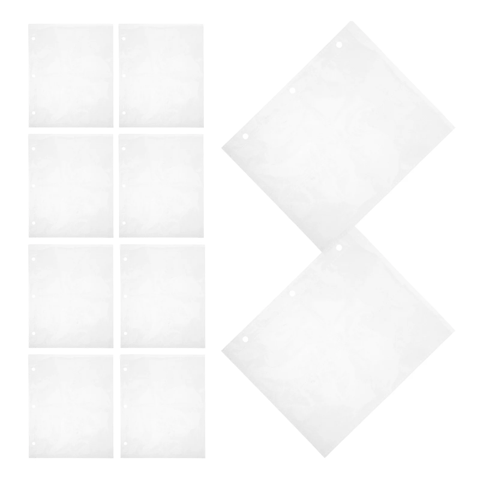 

10 Pcs Card Album Loose Leaf Collection Binder Pocket Baseball Cards Sleeves Pp