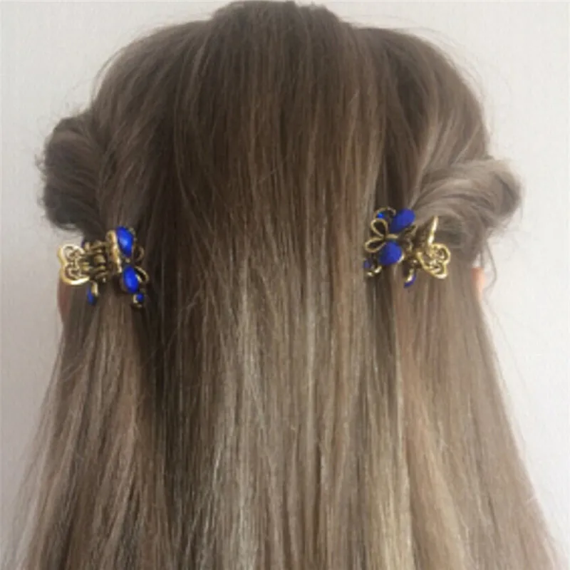 Retro Mini Butterfly Hair Claw Clip Headband For Lady Girls Women Fashion Hair Accessories Hairpins Crab