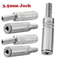 5PCS 3.5mm Jack Socket Female Stereo Audio Plug 3 Pole TRS DIY Solder Type Terminal Connector for Microphone Speaker ,Stereo