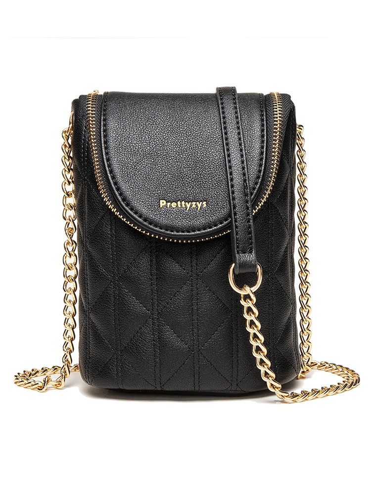 2024 spring/summer new crossbody bag Female Korean PU soft leather zipper vertical checked shoulder bag Fashion trend Street pop