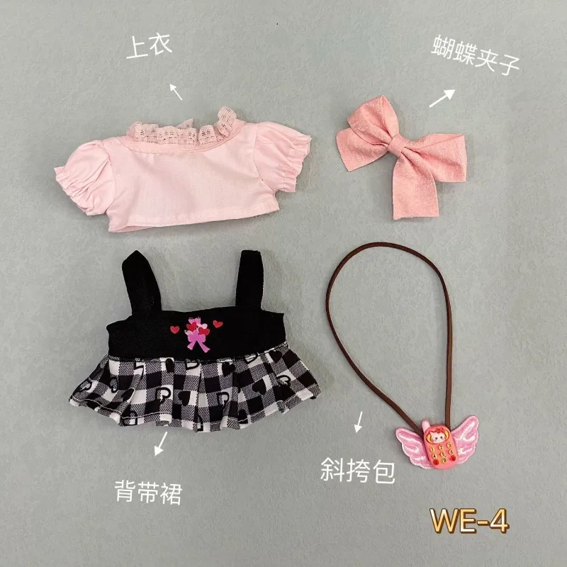 ヘッドバンド付きプリンセスドレス,ぬいぐるみ人形服,20cm,exoアイドル人形ドレス,スカートアクセサリー