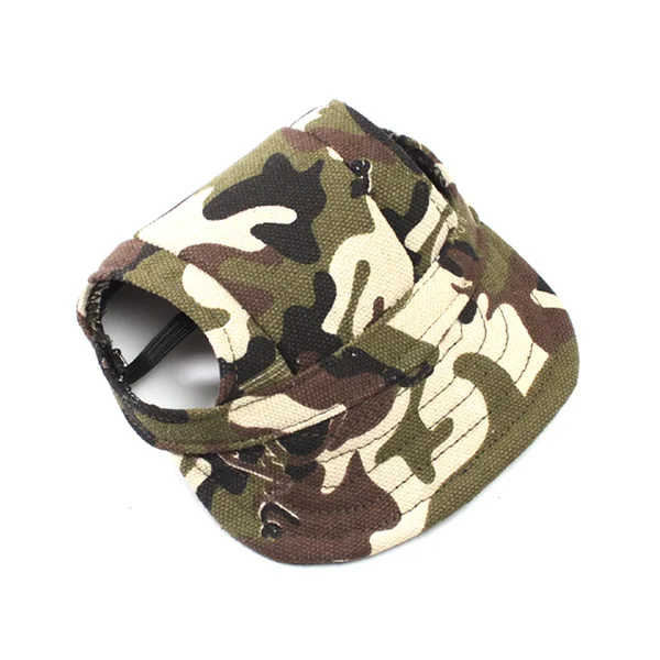 

Dog Baseball Cap Camouflage Durable Canvas Small Dogs Holes Breathable Comfortable Puppy Hat Fashion Unique Pet Baseball