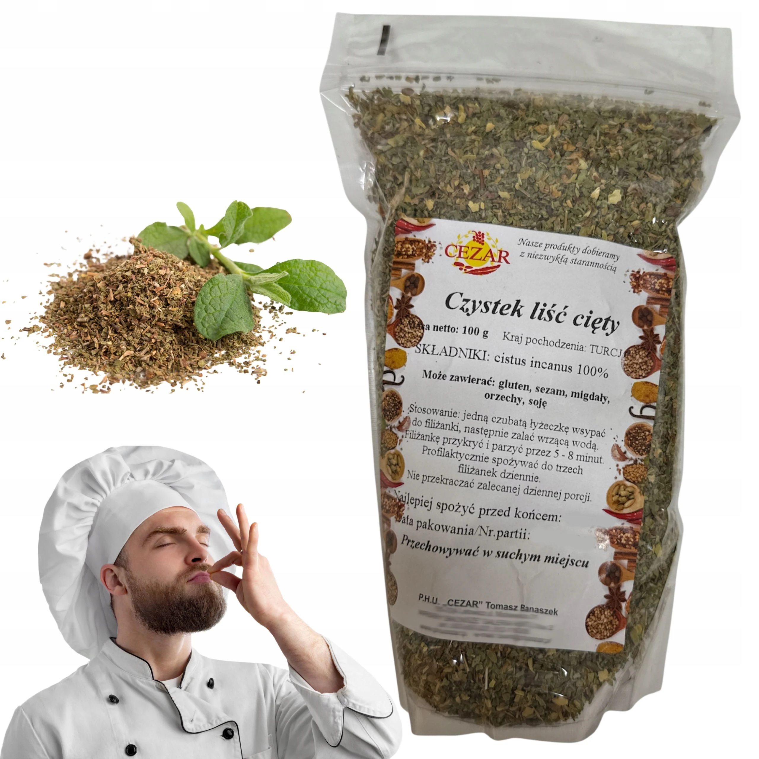 Czystek Suszony 100g Cistus Jakość Premium Herbata Napar