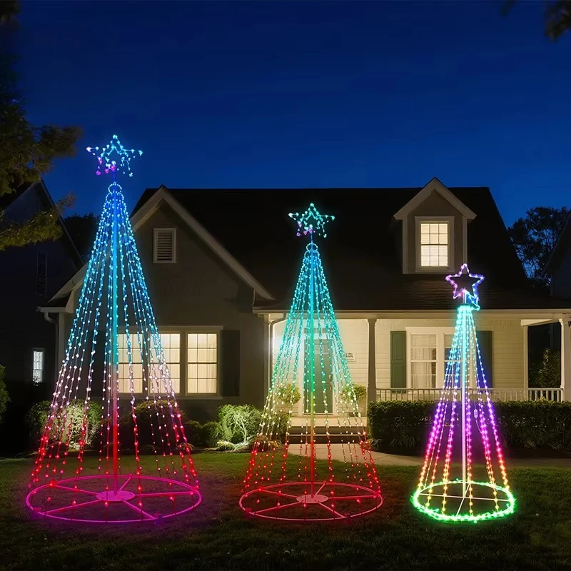 Outdoor Commercial Christmas Tree Festive Light Strip LED Christmas Tree for City Square Mall Outdoor Event Decoration