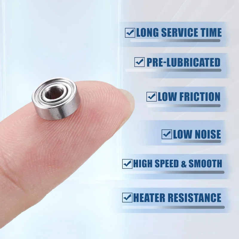 MR83ZZ 3x8x3mm درع مزدوج صف واحد محامل كروية ذات أخدود عميق لون فضي - حزمة من 10 قطع #5